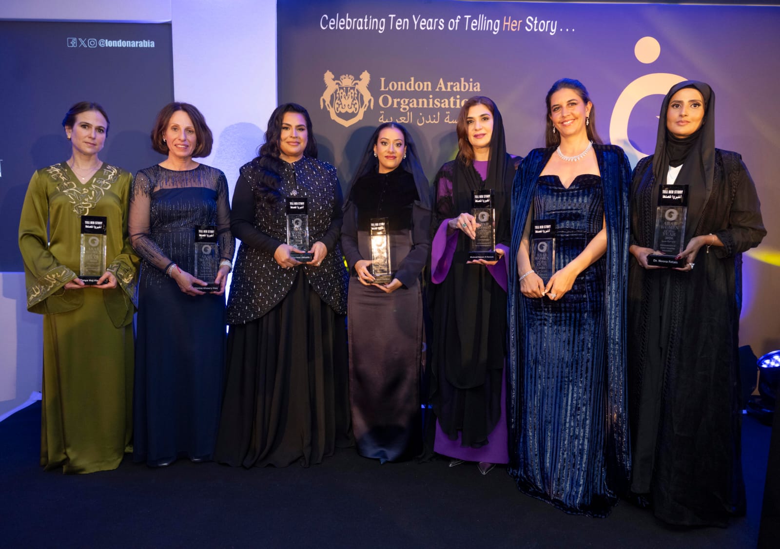 Arab women from diverse professional backgrounds were honored for their global achievements at an annual awards ceremony in London, with Saudi Arabia leading the praise for female empowerment. (Supplied)