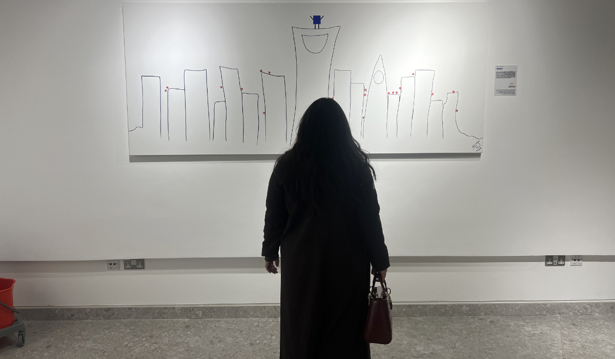 ‘Finally it’s my incomplete exhibition’ is at Huna Takhassusi until march 7. (AN photos by Rahaf Jambi)