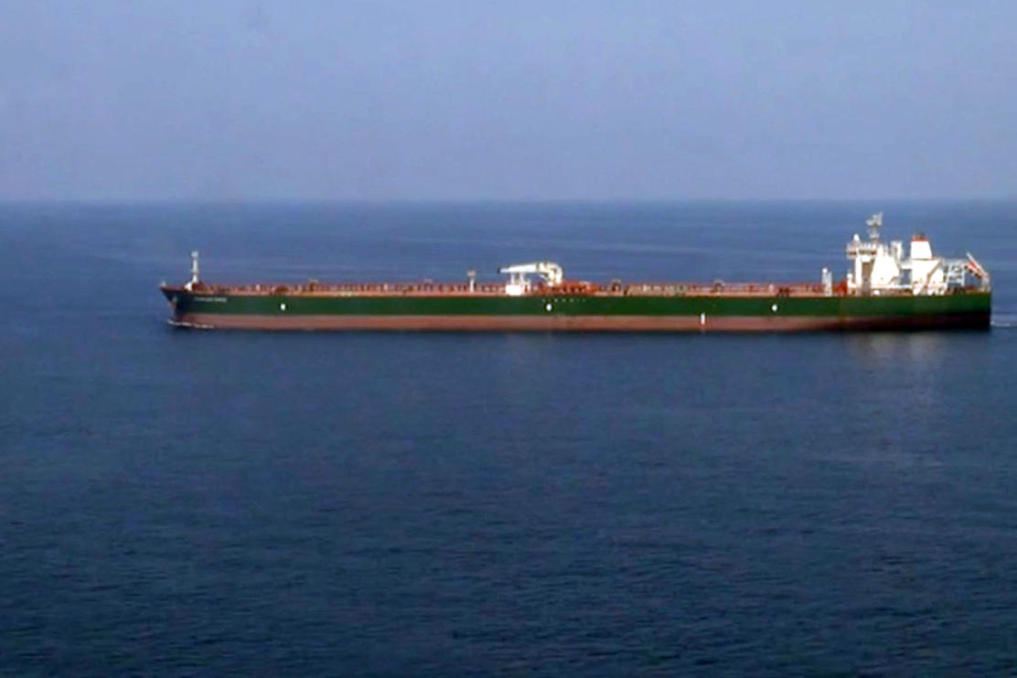 The Advantage Sweet oil tanker before being seized by Iran's Navy, off the coast of Oman. (File/AFP)