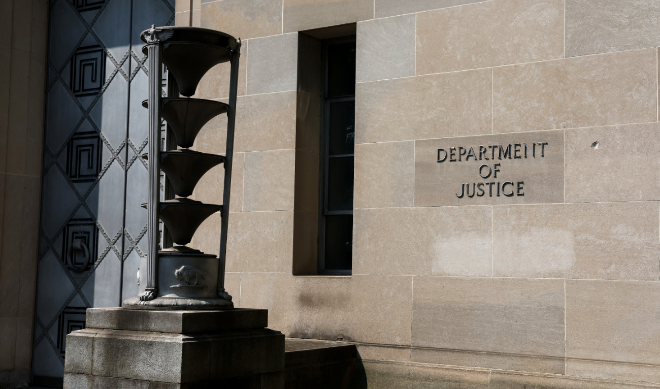 The US Department of Justice is seen on July 25, 2023 in Washington, DC. (AFP/File)