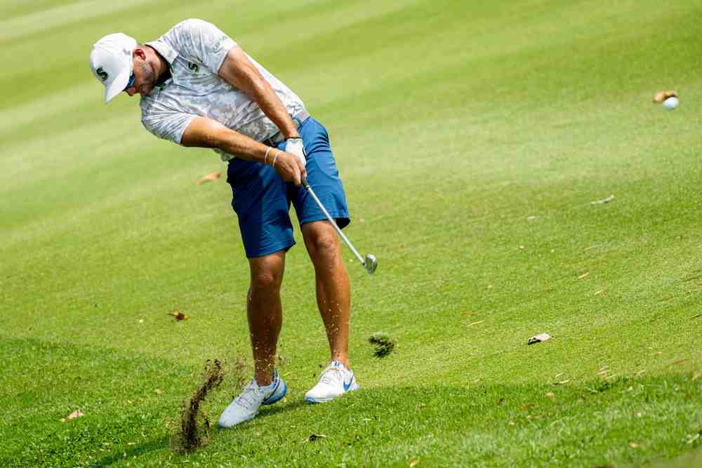 Dean Burmester of Stinger GC shot a 7-under 63 and is tied for the lead following round one of LIV Golf Hong Kong. (LIV Golf)