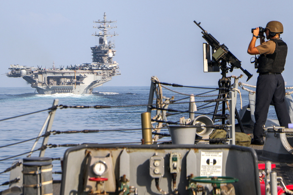The US military said missiles were fired by Houthis from Yemen. (AFP/File)
