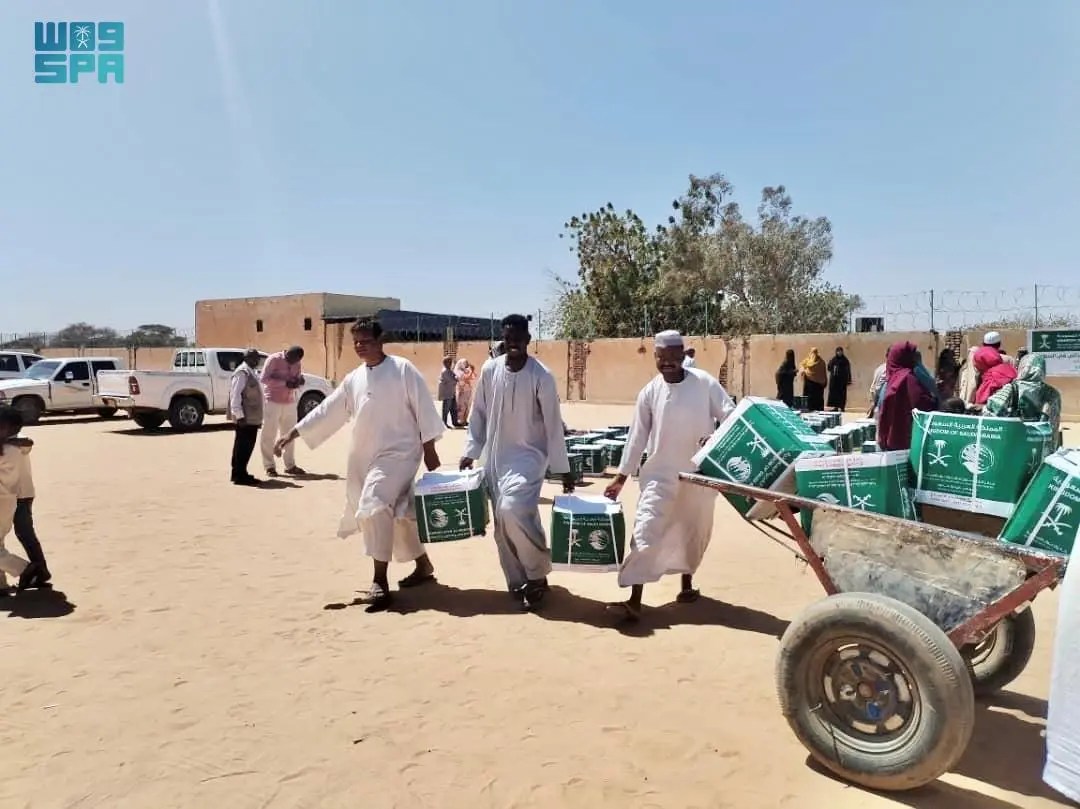 Thousands benefitted from the food aid in Sudan. (SPA)
