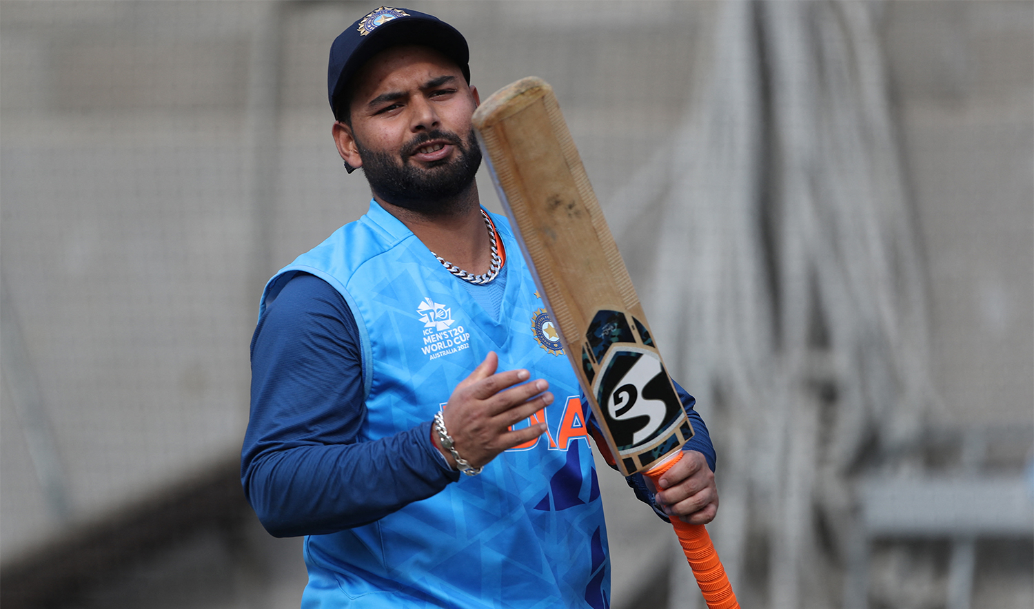 India's Rishabh Pant attends a net practice session at Melbourne Cricket Ground (MCG) in Melbourne on November 5, 2022, on the eve of their ICC men's Twenty20 World Cup 2022 cricket match against Zimbabwe. (AFP/File)
