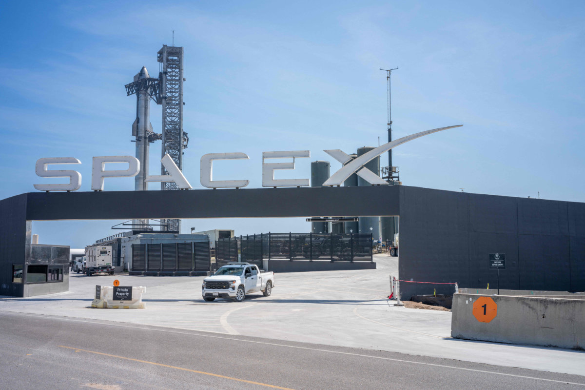 The Starbase facility is seen a day before Starship Flight 3’s scheduled launch near Boca Chica beach on March 13, 2024 in Brownsville, Texas. The operation will be SpaceX’s third attempt at launching a rocket into space. (Getty Images/AFP)