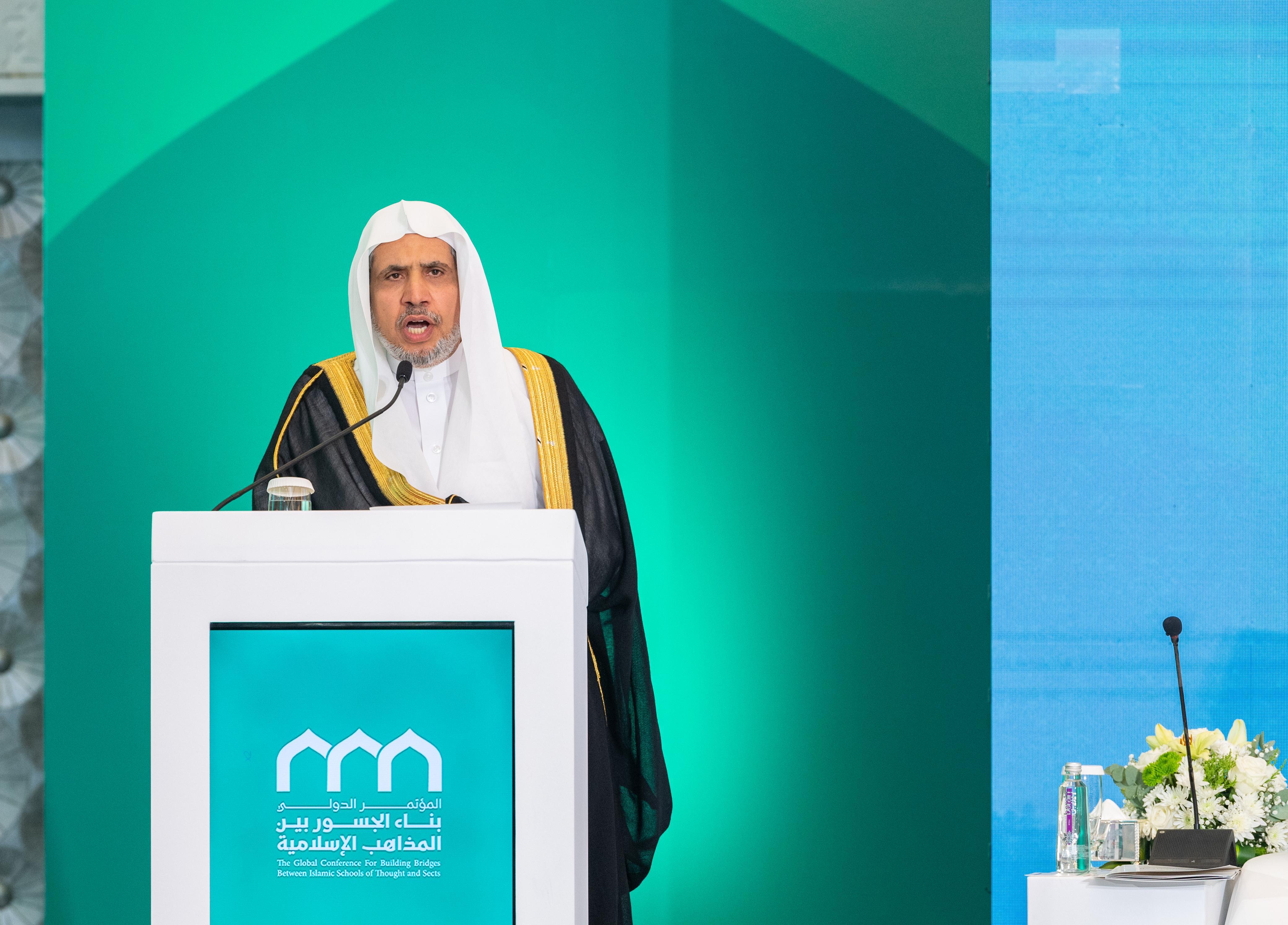 MWL Secretary-General Dr. Mohammed bin Abdulkarim Al-Issa speaks at the conference. (Supplied)