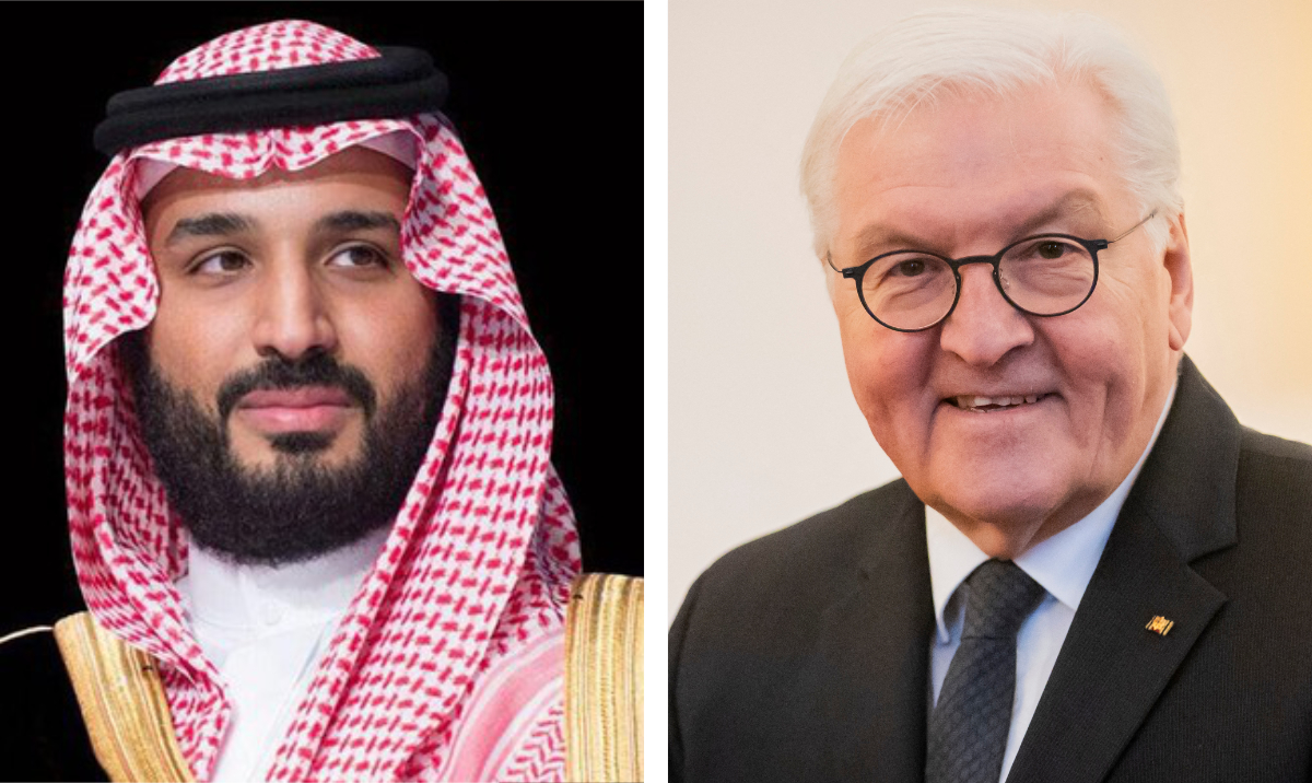 The conversation tackled ways of enhancing bilateral relations in all fields. (SPA/AFP)