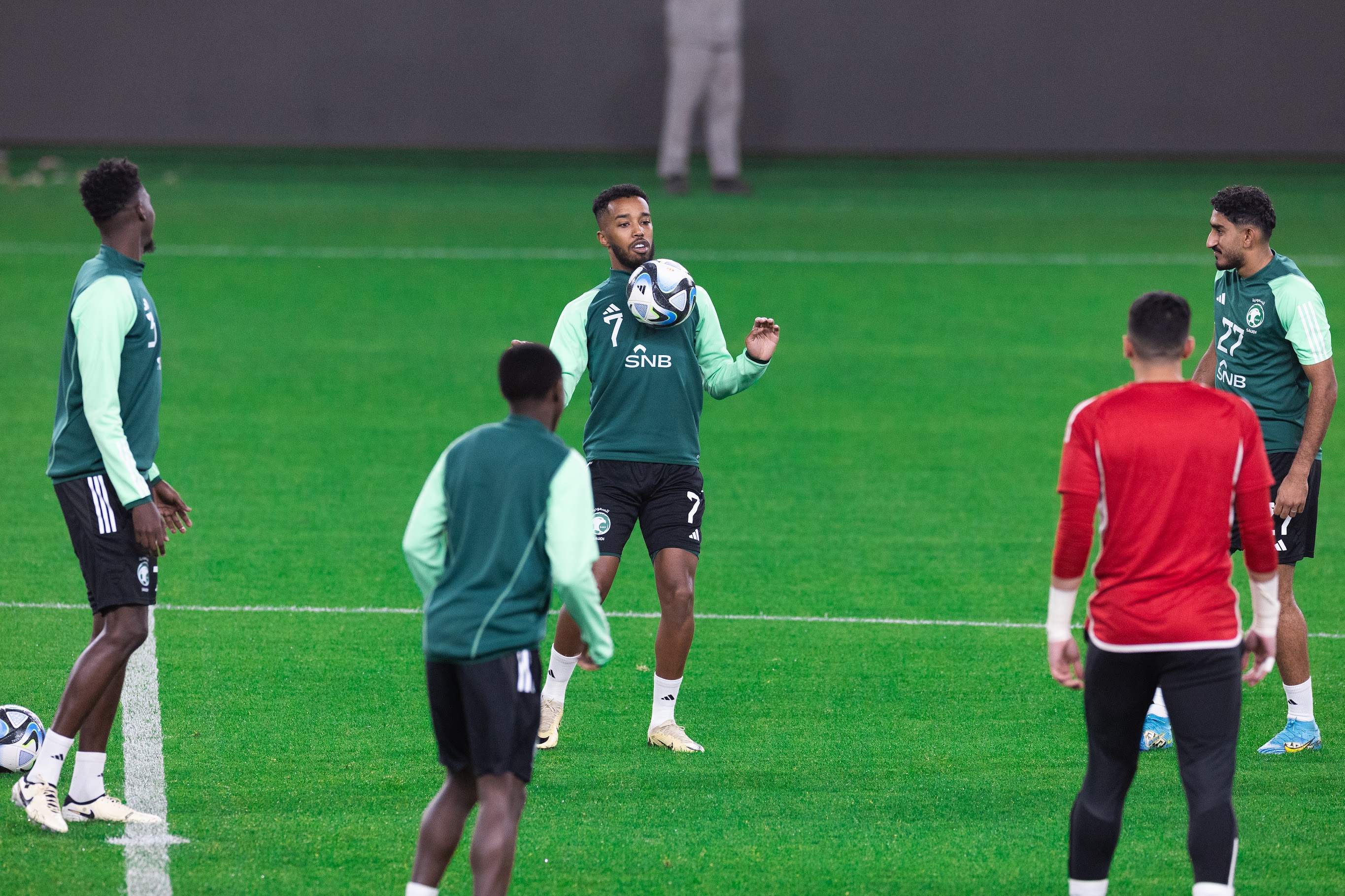 The 22-year-old Al-Nassr winger, Ayman Yahya, was declared fit to return to the training session held at Al-Awwal Park Stadium. (Supplied)