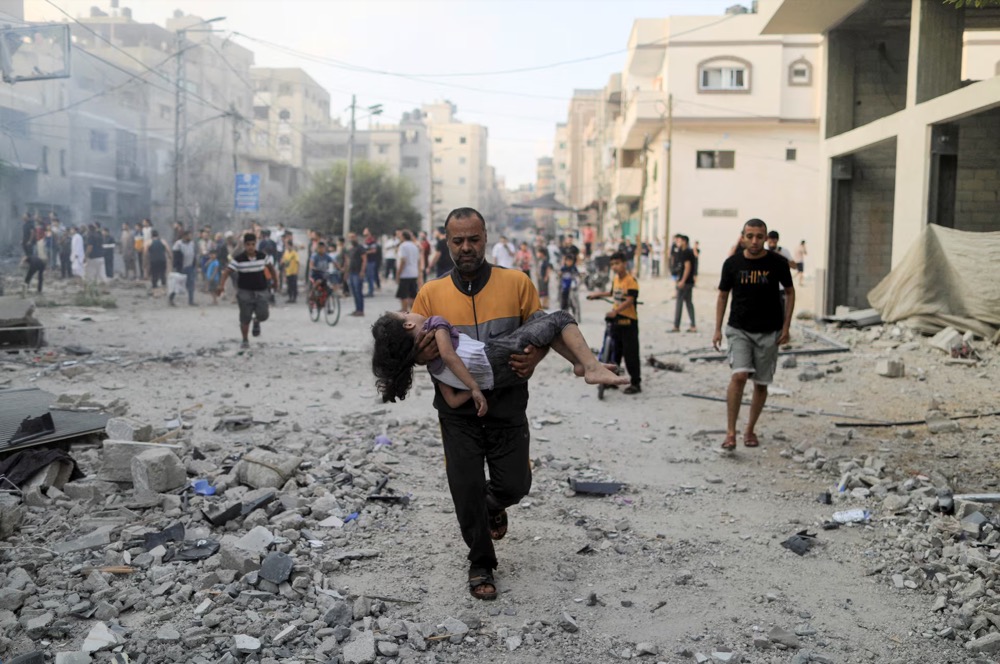 Months under Israeli bombardment and the specter of famine have placed additional strain on fathers in Gaza, whose inability to shield their young sons and daughters from the horrors of war is exacting a heavy psychological toll. (Reuters)