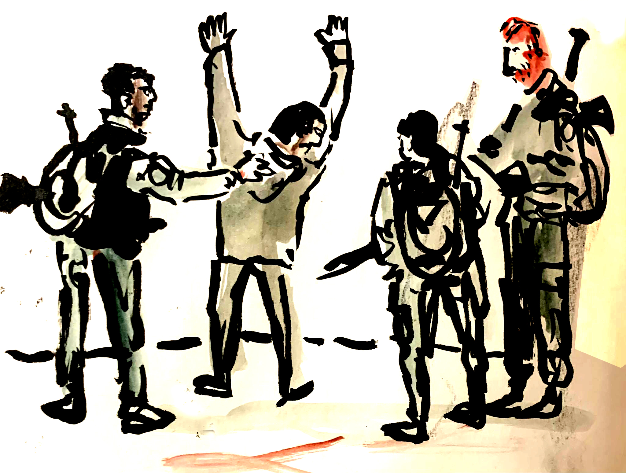 "Checkpoint Jersualem - detaining youth" (2023). (Tim Sanders)