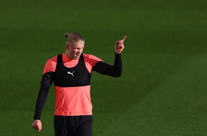 Erling Haaland played down concerns he sustained an injury in training with Norway this week — and revealed a message he was sent by Manchester City manager Pep Guardiola before going away on international duty. (Reuters/File)