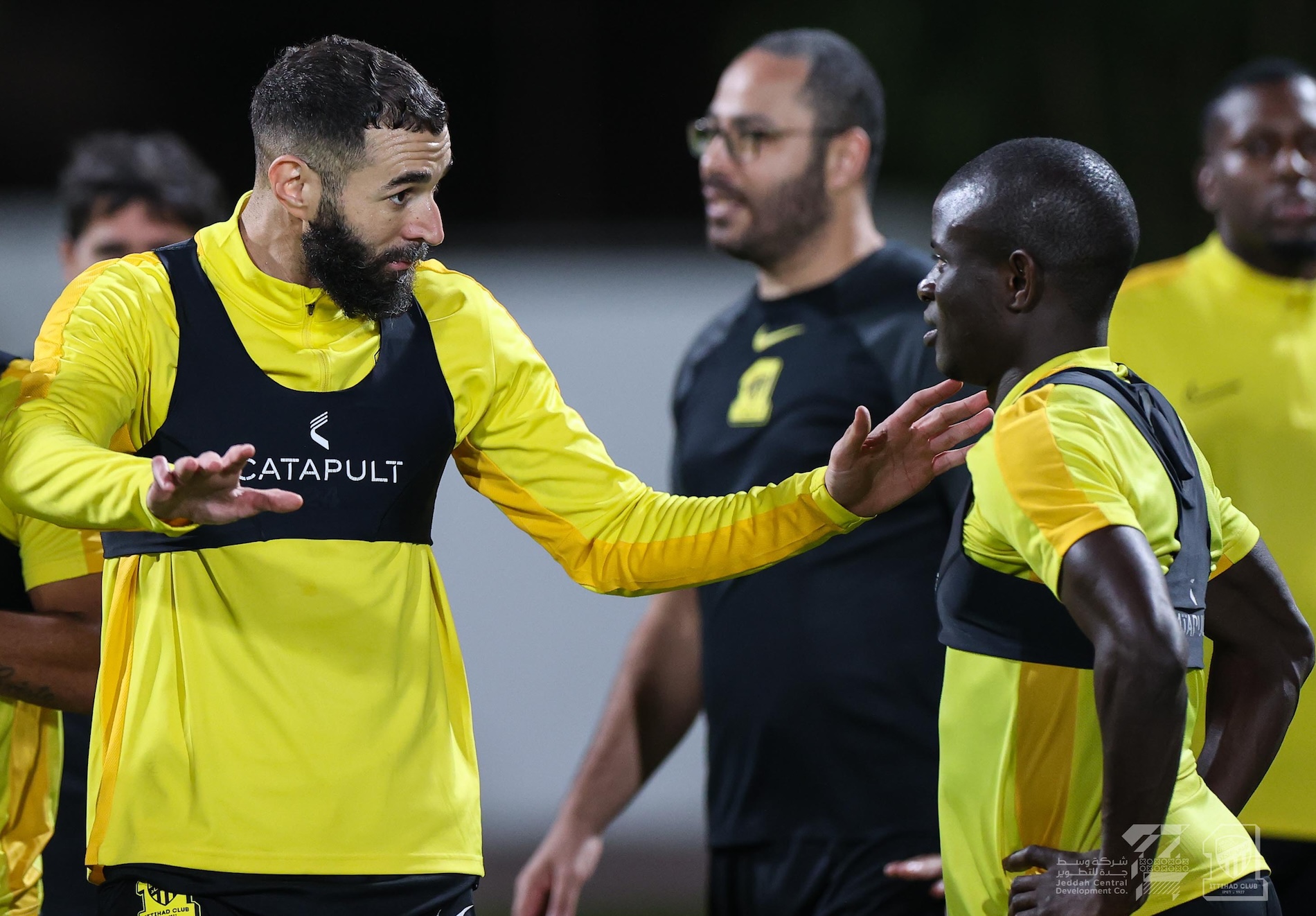 Al-Ittihad's Karim Benzema is back in training after recovering from a back injury (X/@ittihad_en)
