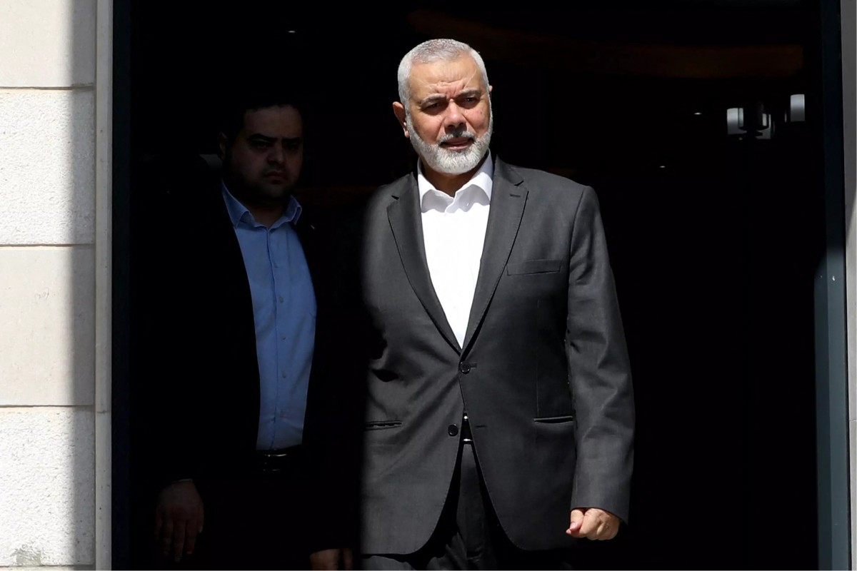Hamas' political bureau chief Ismail Haniyeh’s last visit was in early November when he met Iran’s supreme leader Ayatollah Ali Khamenei as well as other officials. (File/AFP)