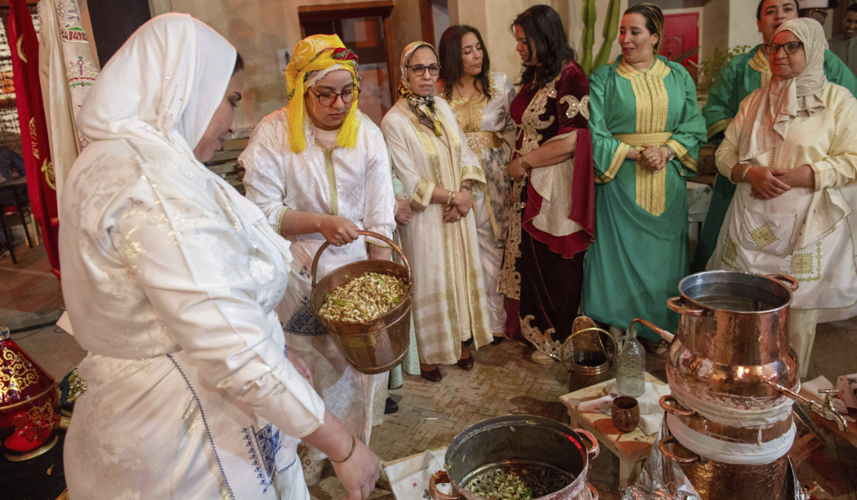 The scent of orange blossoms is bringing the world to a spring tradition in Morocco