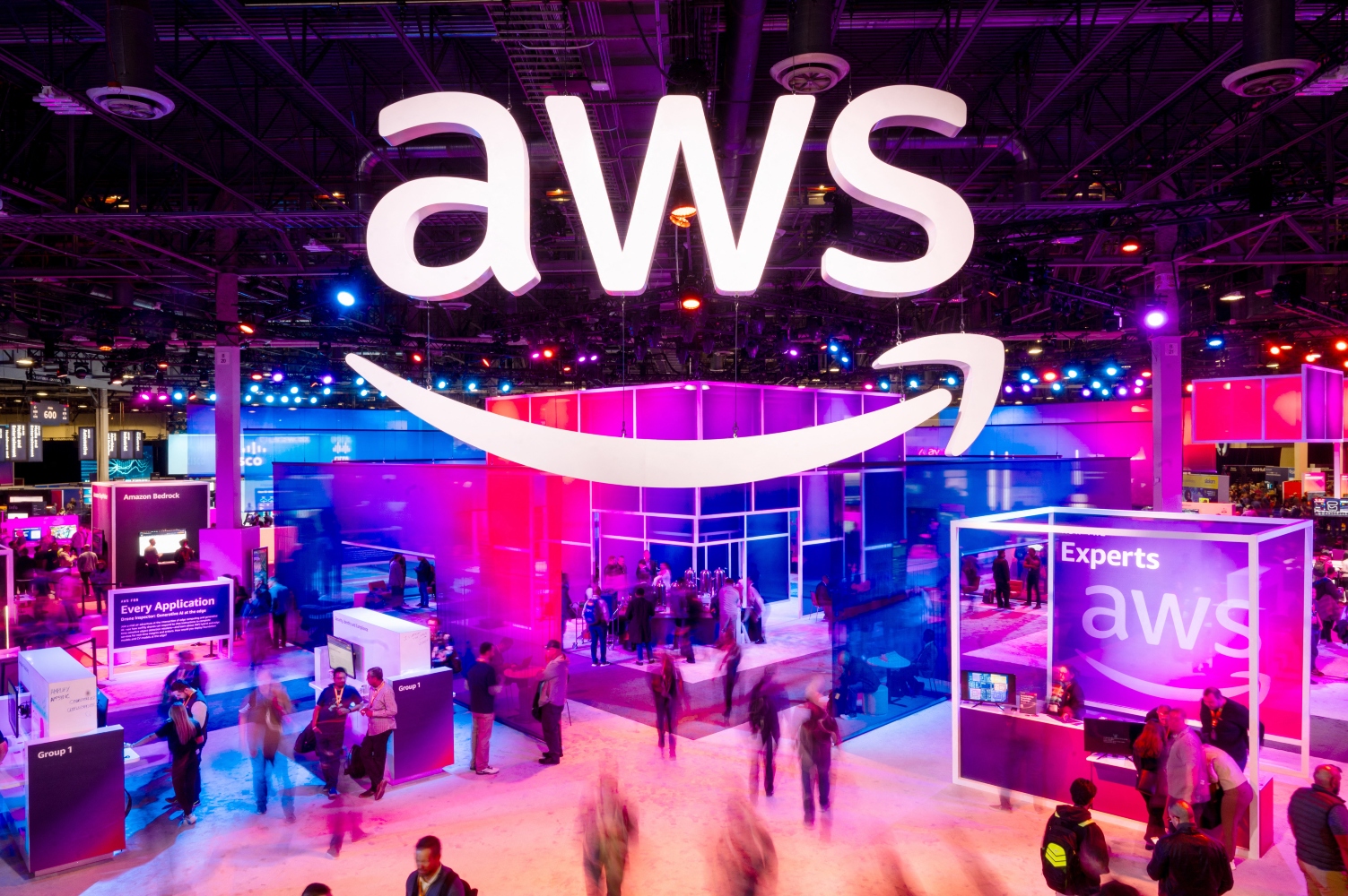 During LEAP 2024, Amazon Web Services announced its plan to invest $5.3 billion in Saudi Arabia’s digital infrastructure (AFP)