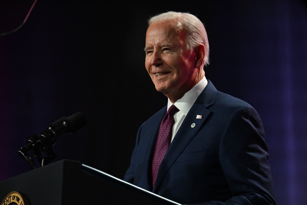 Only 33 percent of Americans approve of Biden’s performance in office, while 65 percent disapprove (File/AFP)