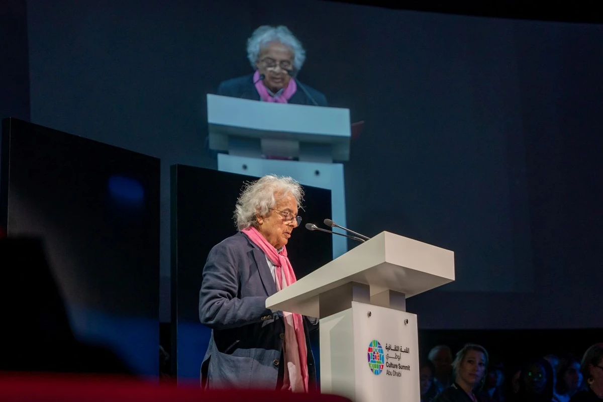 Syrian poet and philosopher Adonis gave Culture Summit Abu Dhabi’s first keynote speech. (Supplied)