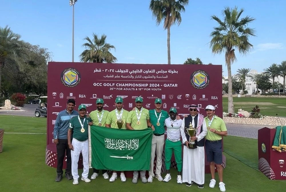 Saudi Arabia claimed top prize at the GCC Golf Championship in Doha. (Supplied)