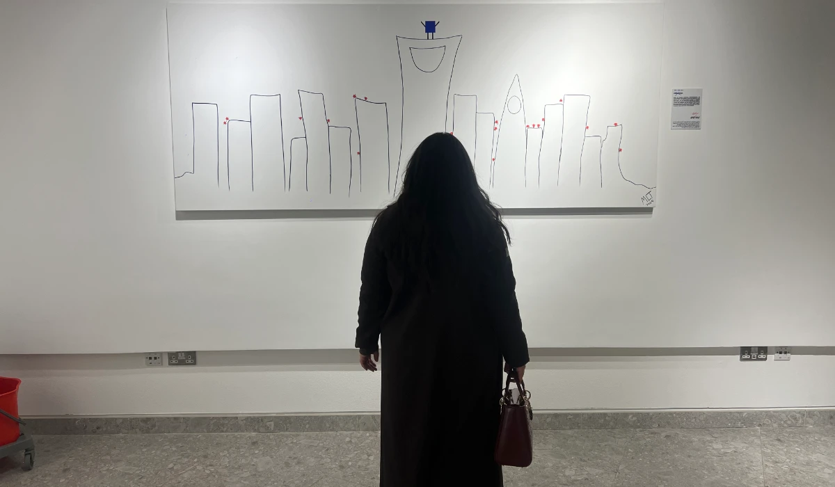 ‘Finally it’s my incomplete exhibition’ is at Huna Takhassusi until march 7. (AN photos by Rahaf Jambi)