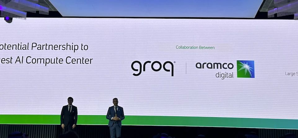 Aramco Digital took the spotlight by unveiling plans for a potential partnership with Groq. AN