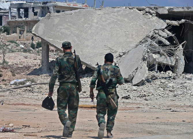 Syrian government troops clash with militants near Idlib following Russian air strike