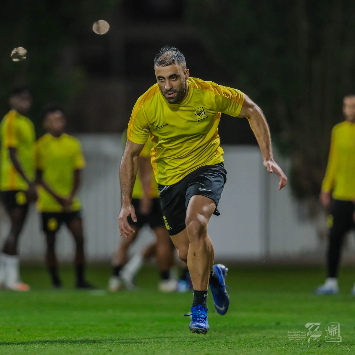 Abderrazak Hamdallah will lead Al-Ittihad's attack against Al-Hilal in the second leg of the AF Champions League quarter-final. (X/@ittihad_en)