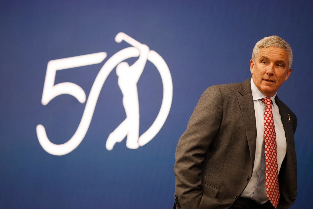 PGA Tour Commissioner Jay Monahan arrives to a press conference prior to THE PLAYERS Championship on the Stadium Course at TPC Sawgrass on March 12, 2024 in Ponte Vedra Beach, Florida. (GETTY IMAGES NORTH AMERICA /AFP)