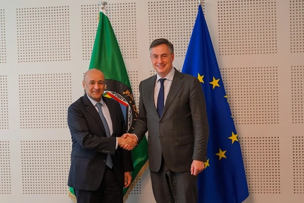 Secretary-General of the Gulf Cooperation Council Jasem Albudaiwi held a series of meetings with EU officials in Belgium. (GCC)