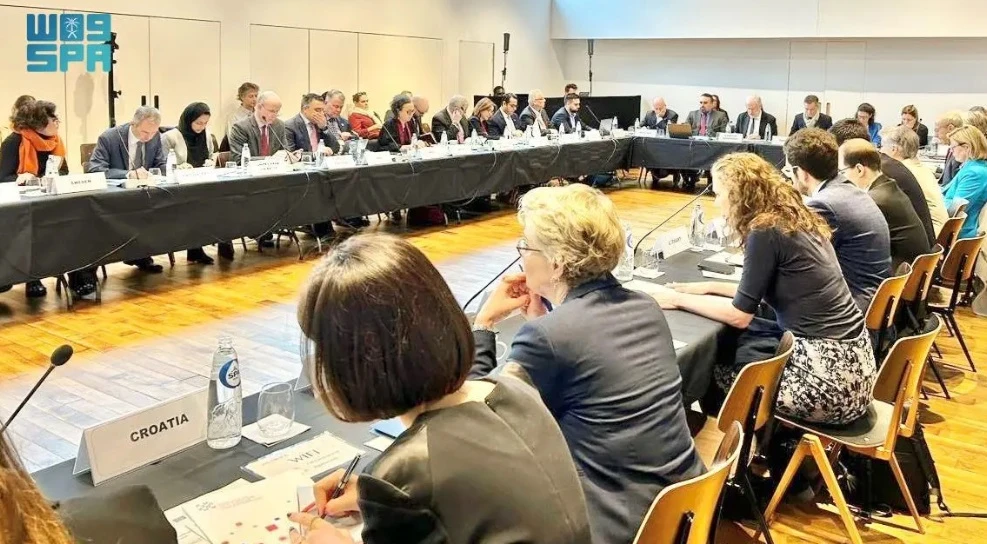 A delegation from Saudi aid agency KSrelief, led by Hana Omar, director of the center’s department of partnerships and international relations, participated in a meeting in Brussels last week addressing the Gaza crisis. (SPA)
