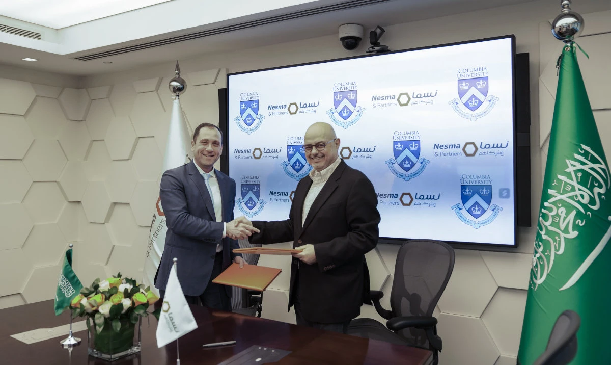Professor Ibrahim Odeh, founder of the Global Leaders in Construction Management initiative, and President and CEO of Nesma and Partners Samer Abdul Samad.