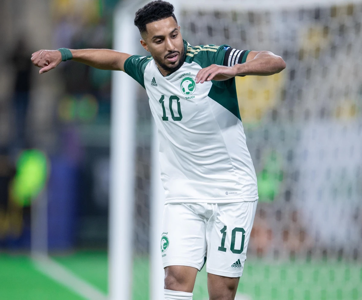 Salem Al-Dawsari scored Saudi Arabia’s winner in the 1-0 win over Tajikistan on Thursday. (X:@SaudiNT)