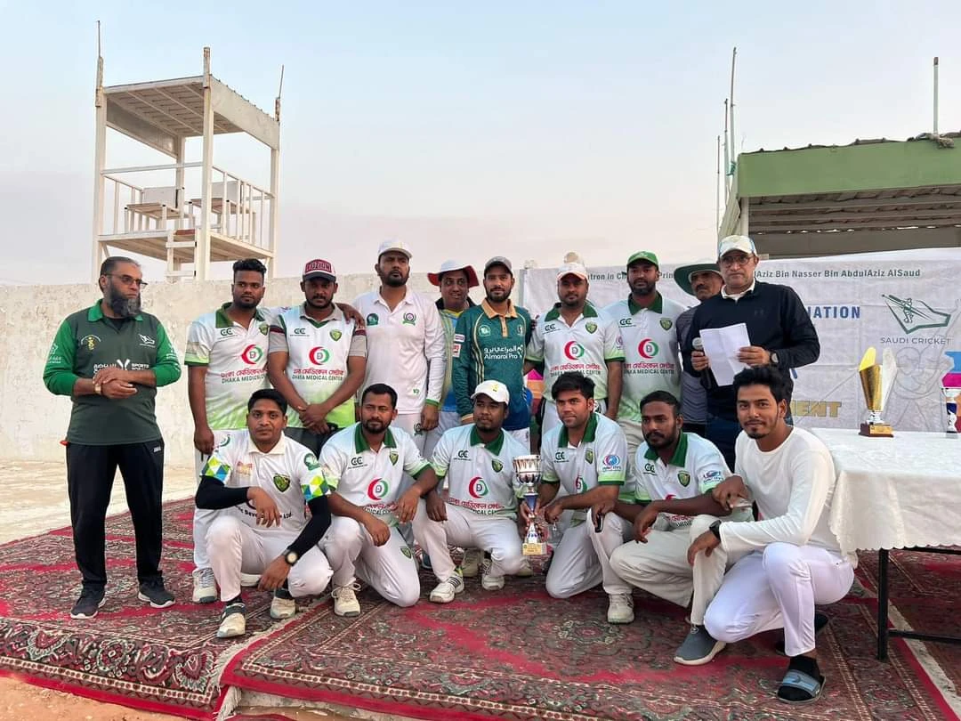 Players posing for a group photo after a match in Riyadh. (File photo)