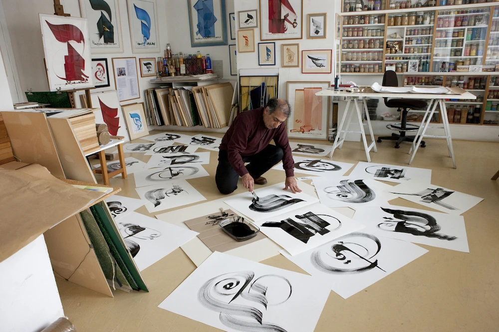 French-Iraqi artist Hassan Massoudy. (Supplied)