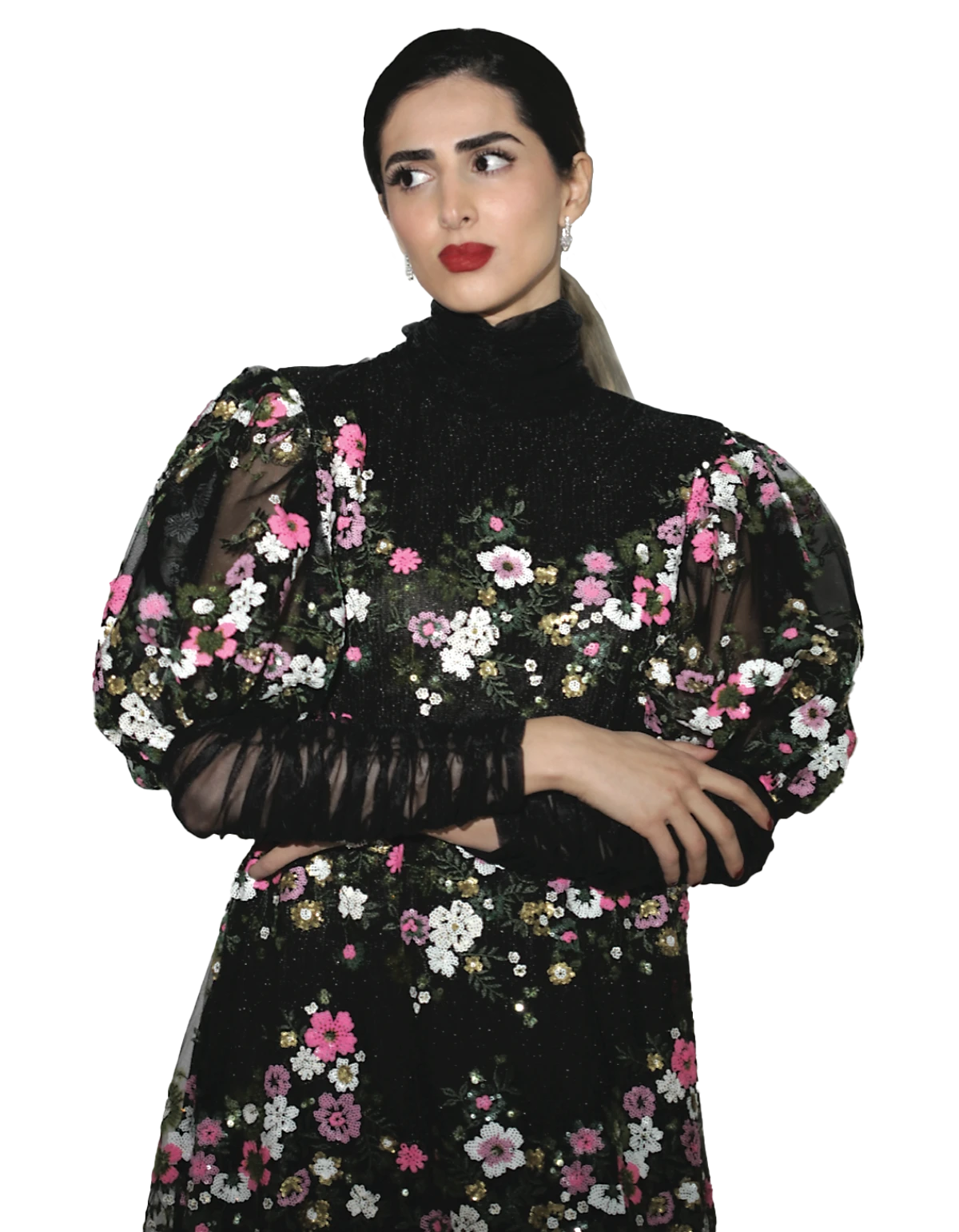 The concept of Bashayer Al-Qounaibet’s ramadan collection is ‘azimah,’ which translates to ‘invitation’ in Arabic, as the holy month is a time for get togethers and invitations. (Supplied)