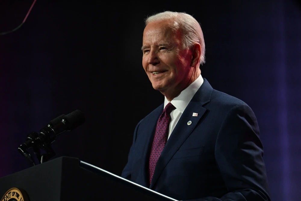 Only 33 percent of Americans approve of Biden’s performance in office, while 65 percent disapprove (File/AFP)