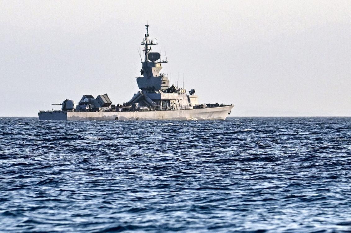 An Israeli navy missile boat patrols in the Red Sea off the coast of Israel's southern port city of Eliat on December 26, 2023. (File/AFP)