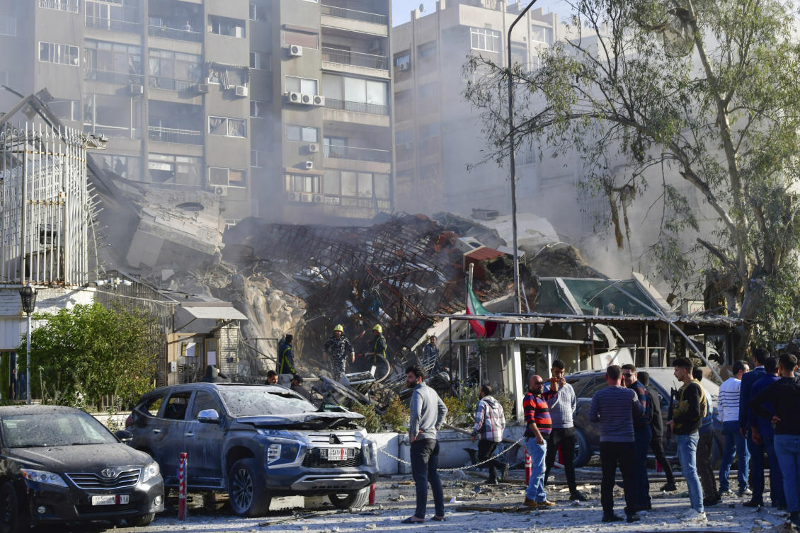 An Israeli airstrike has destroyed the consular section of Iran's embassy in Syria, killing a senior Iranian military adviser and roughly a handful of other people. (File/SANA)