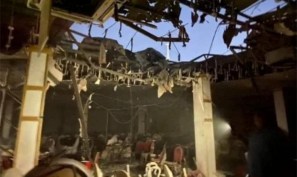 “A fire broke out after a drone attack during an iftar,” a witness said over the phone. (Photo: X)