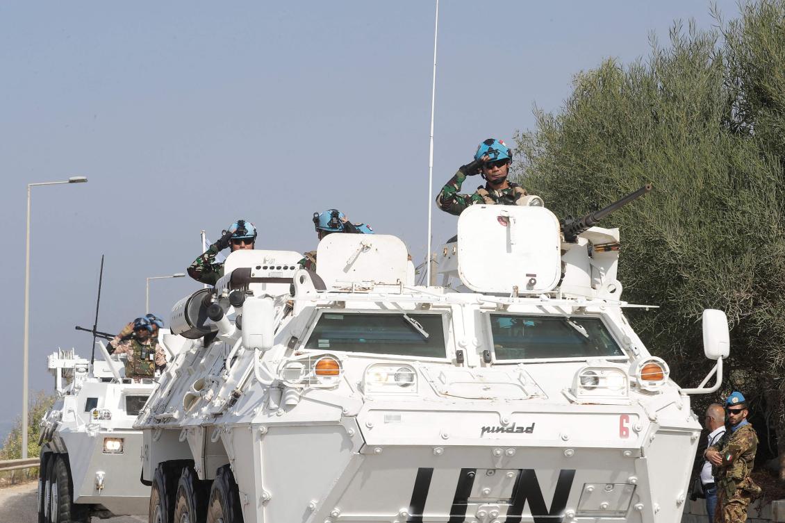 United Nations peacekeepers said three military observers and a translator were wounded on March 30, 2024, in a blast in southern Lebanon, where Israel and the Hezbollah movement trade frequent cross-border fire. (AFP)