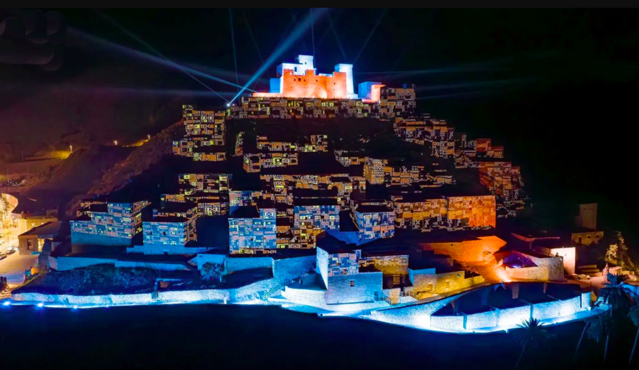 An image from Al-Baha showing houses constructed by stones laid one atop another. File/SPA