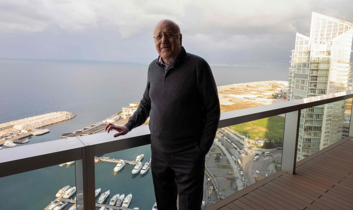 Lebanese Prime Minister Najib Mikati poses during a photo session at his residence in downtown Beirut. (AFP/File)