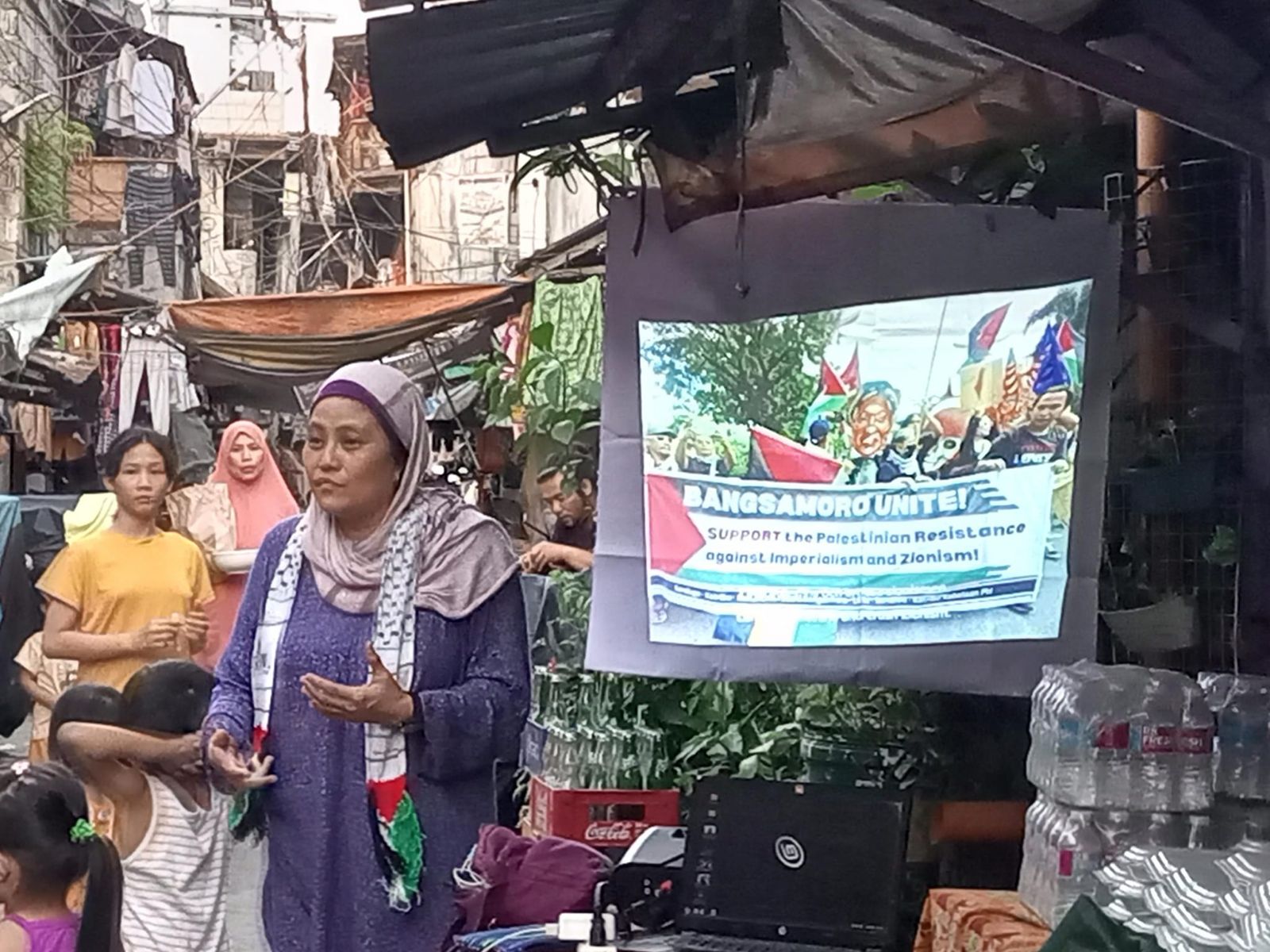 The Moro-Christian People's Alliance holds a discussion on the Great March of Return protests with a Muslim Filipino community before having a solidarity iftar in Quezon City on March 30, 2024. (MCPA)
