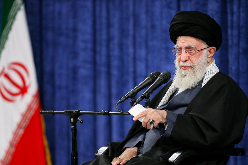 Iran’s supreme leader, Ayatollah Ali Khamenei, made the comments in a speech marking the end of the Muslim holy month of Ramaddan. (AFP)