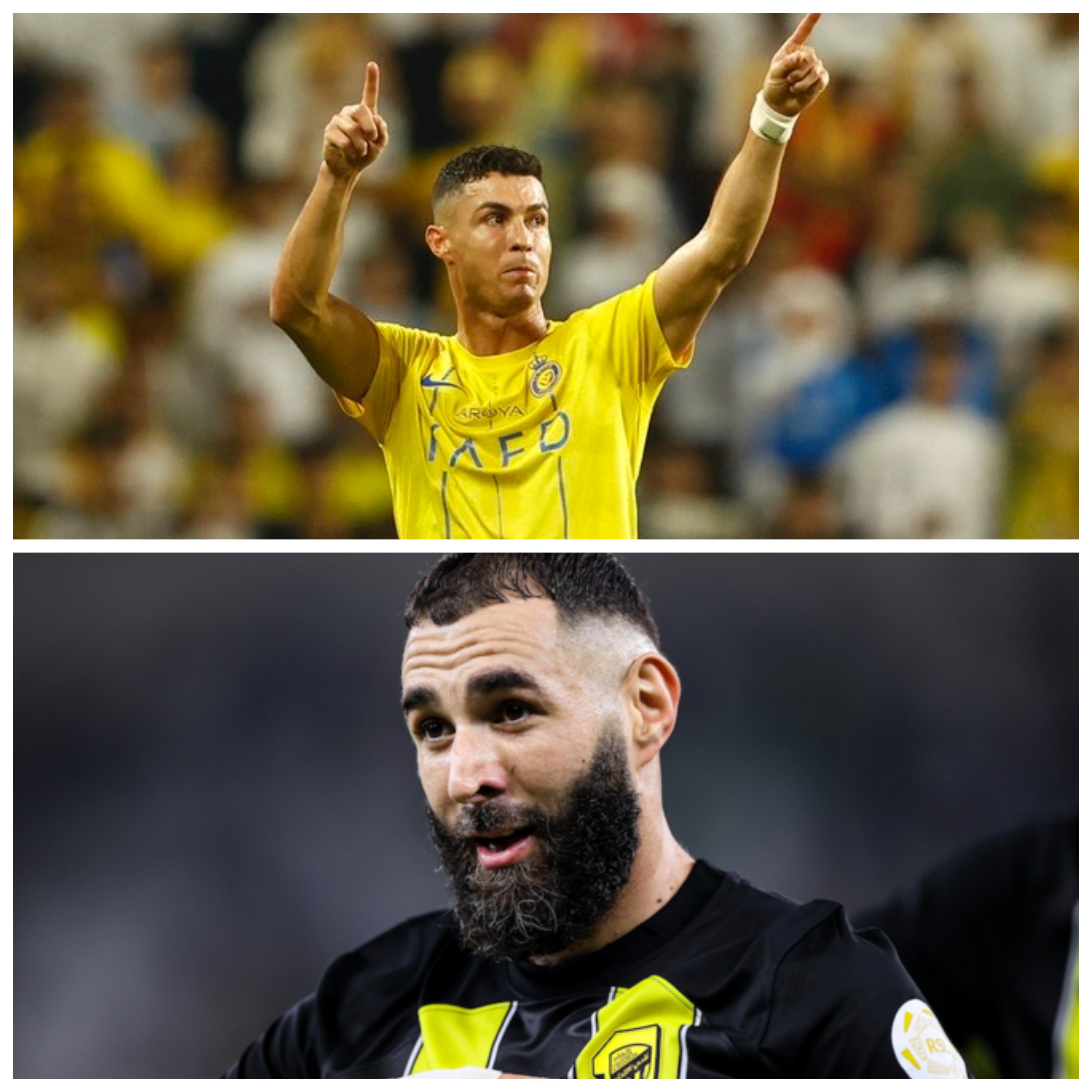 Al-Nassr’s Portuguese superstar Cristiano Ronaldo and Al-Ittihad’s French legend Karim Benzema took to X on Wednesday to wish their followers a happy Eid Al-Fitr. (File)