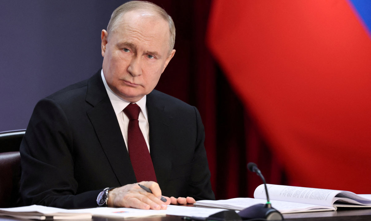 Russian President Vladimir Putin attends an extended meeting of the Interior Ministry board in Moscow, Russia. (Reuters)