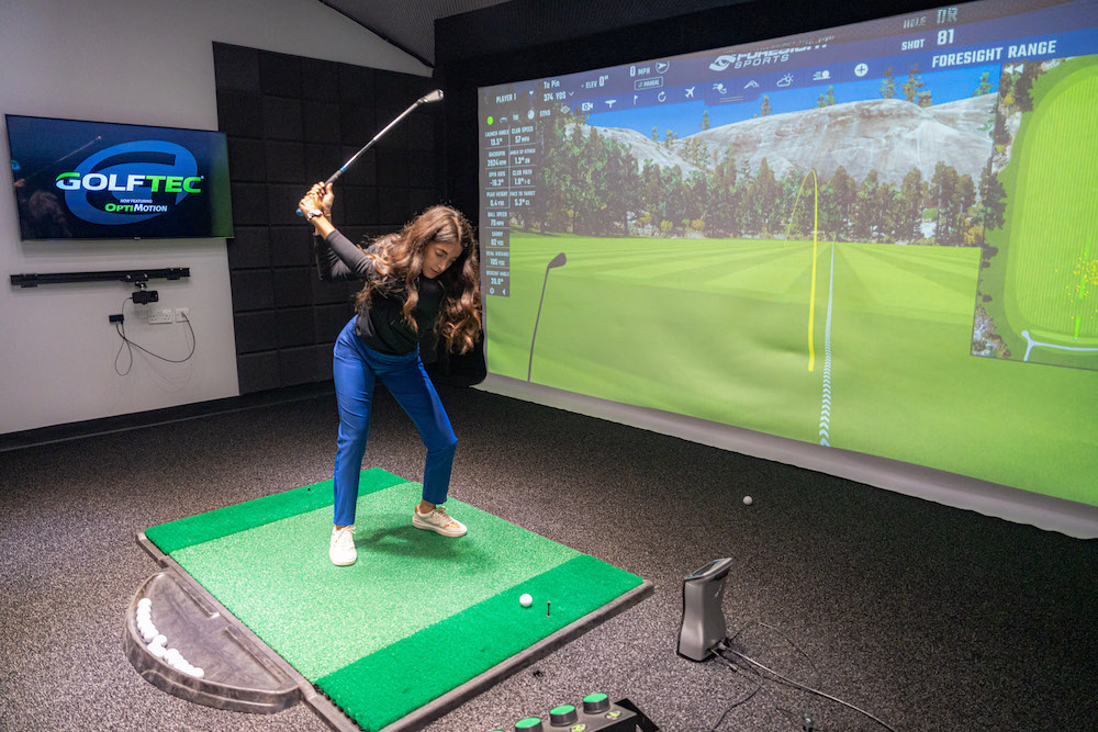 Thirty-one-year-old Haya Ghassan Alsulaiman, Saudi owner of the Dubai-based golf coaching center Golftec, is hoping to encourage more women to play the sport in the Middle East. (Supplied)