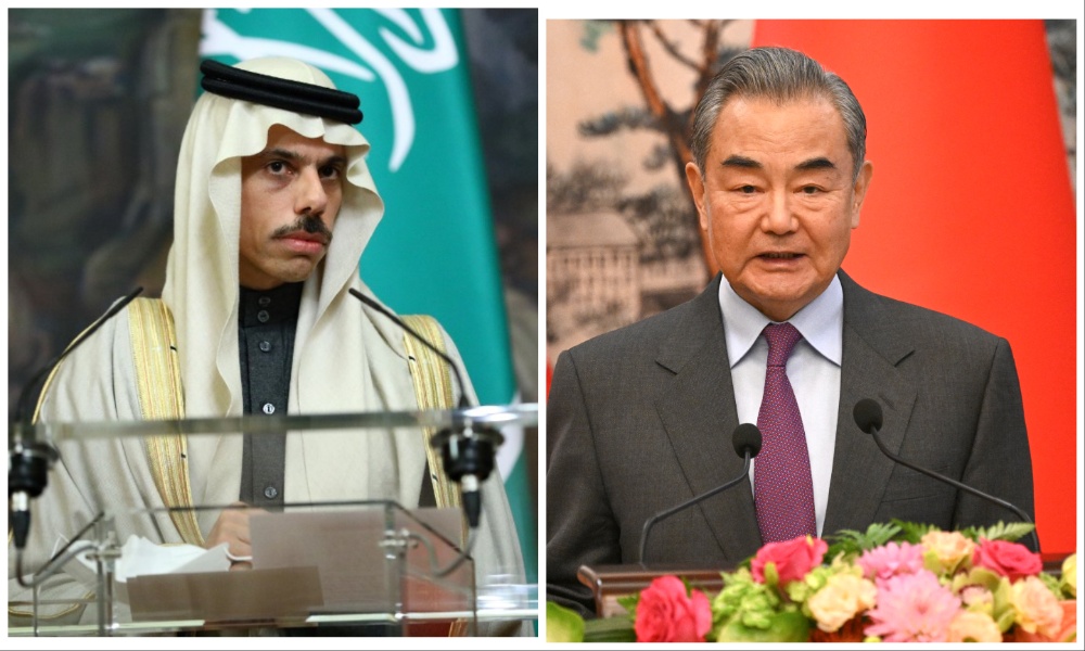 Saudi Foreign Minister Prince Faisal bin Farhan and his Chinese counterpart spoke over the phone on Monday. (File/AFP)
