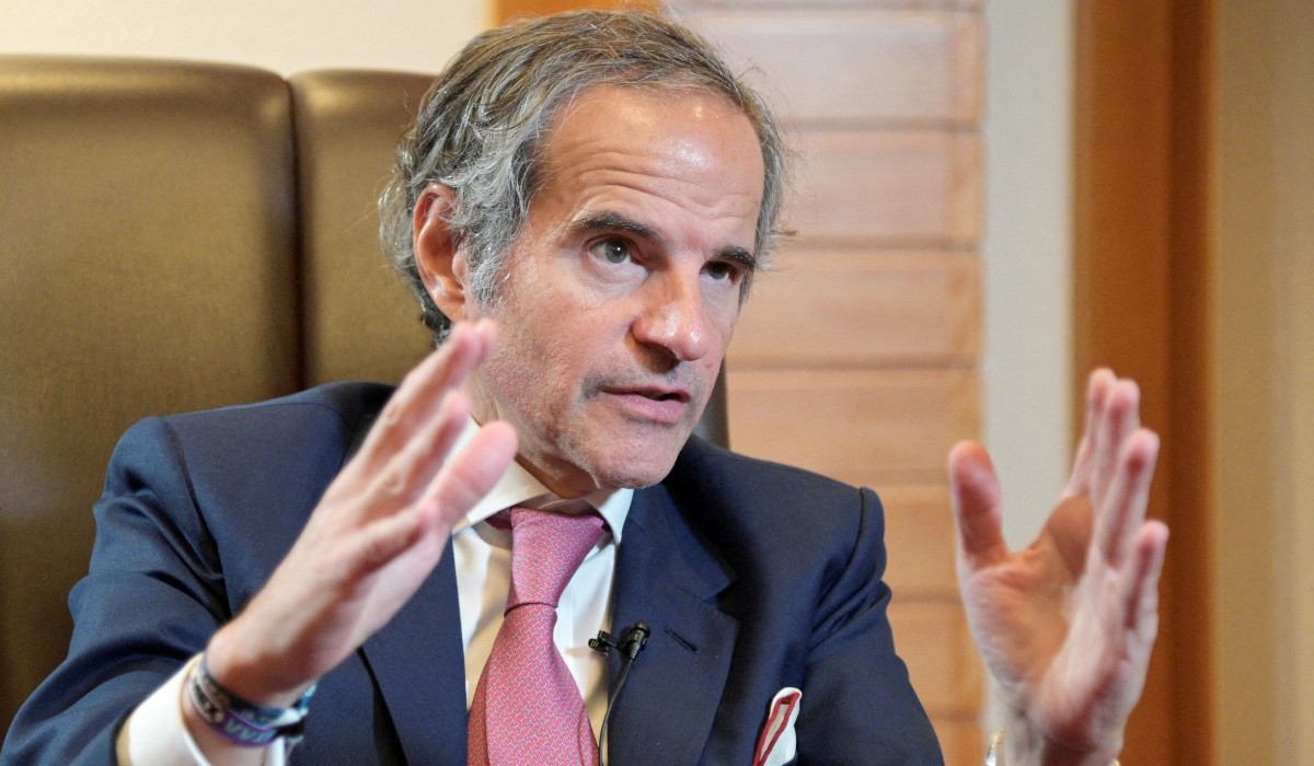International Atomic Energy Agency (IAEA) chief Rafael Grossi speaks during an interview with Reuters in Tokyo, Japan, March 12, 2024. (REUTERS)