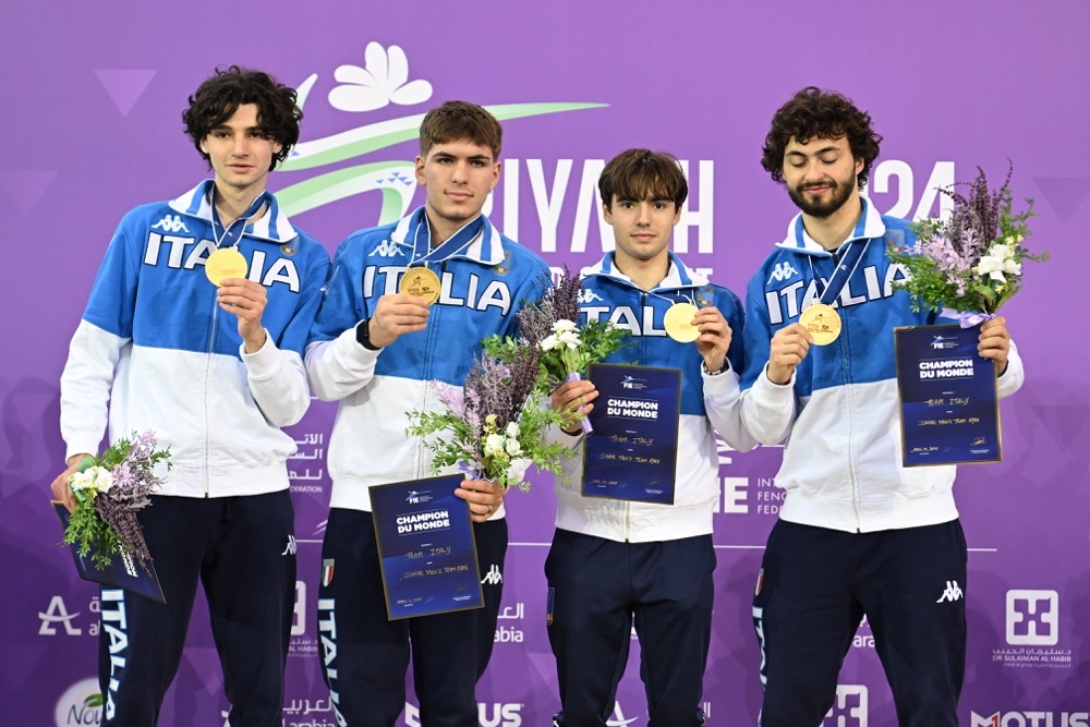 Italy’s under-20s win epee gold at fencing championship in Riyadh
