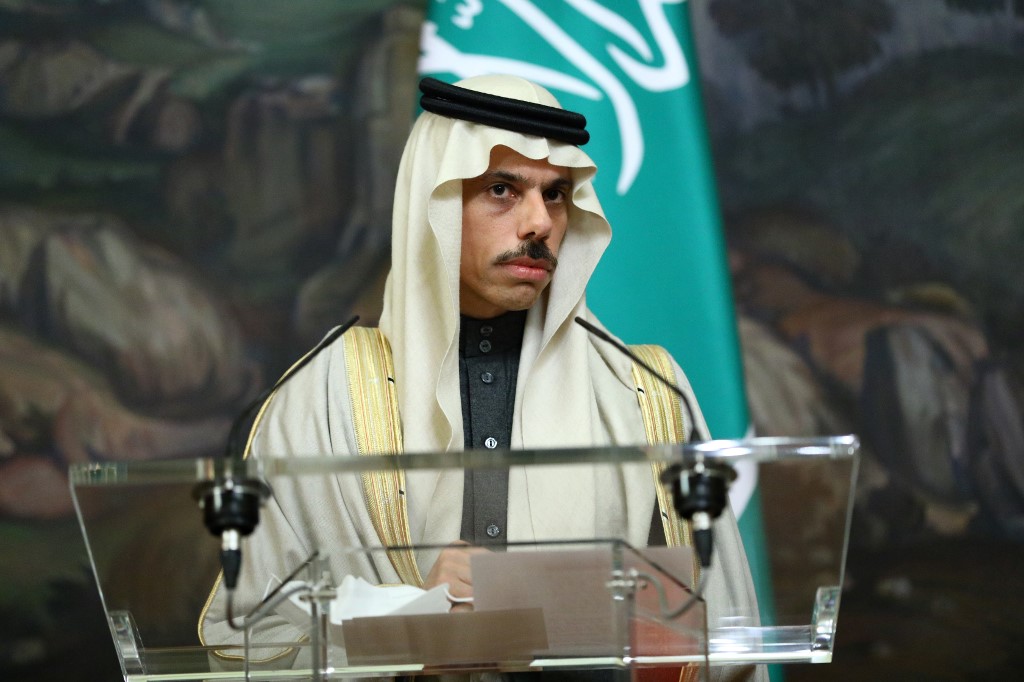 Saudi Foreign Minister Prince Faisal bin Farhan arrived in Luxembourg on Sunday. (File/AFP)